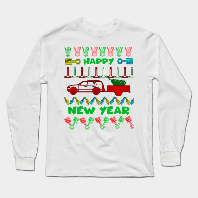 Merry chrismas, car guy, car enthusiast merry chrismas (jeep) Long Sleeve T-Shirt by CarEnthusast